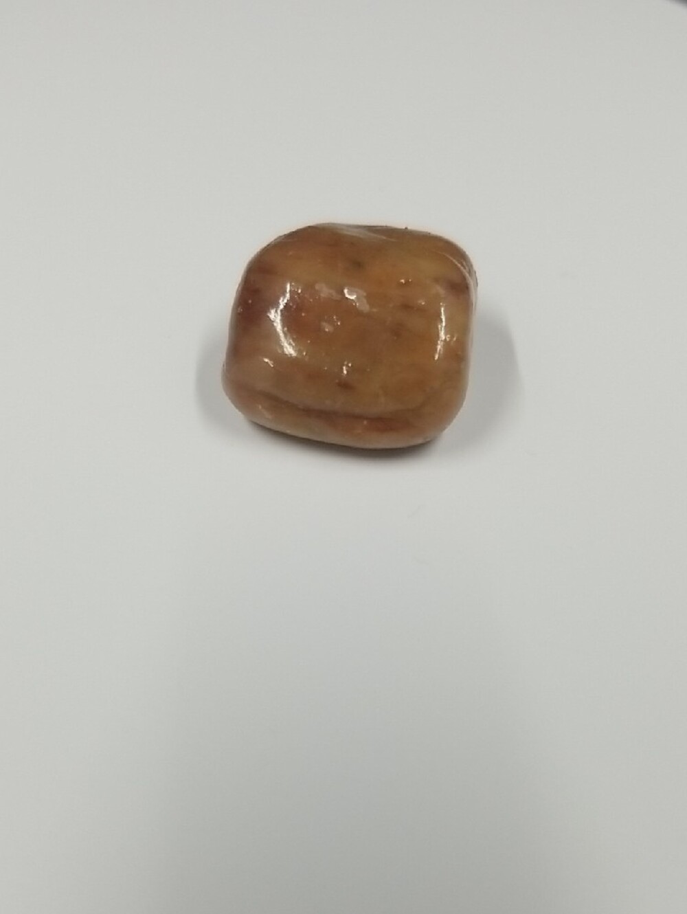 Varnished Stone Specimen - Caramel And Rust, Small